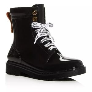 See by Chloé Black Florrie Rain Boots